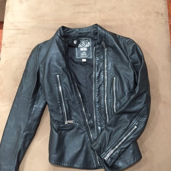 DIESEL BLACK SOFT LEATHER JACKET - Picture 1 of 3